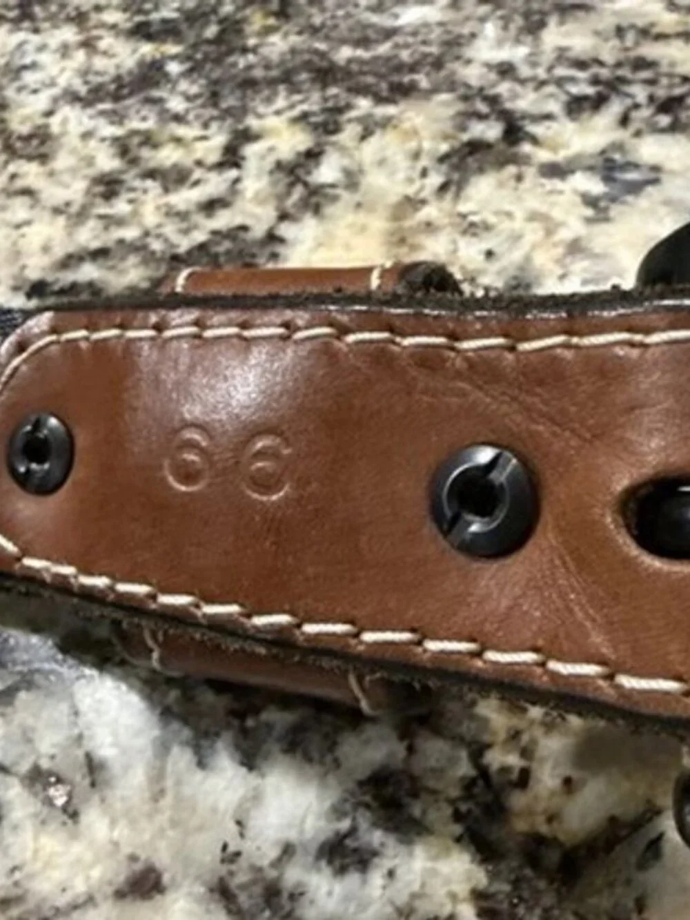 We The People Size 66 Independence Leather Holster Belt Reinforced Scuba Nylon